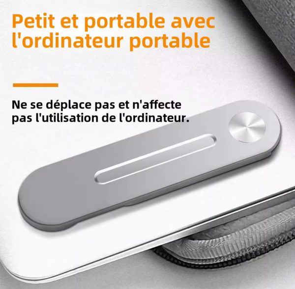 Support Magnétique Latéral pour Ordinateur – Aluminium Pliable – Image 4