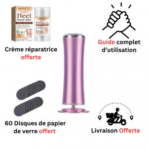 Mini Pédicure Électrique 2 en 1 anti-Callosités & Épilation