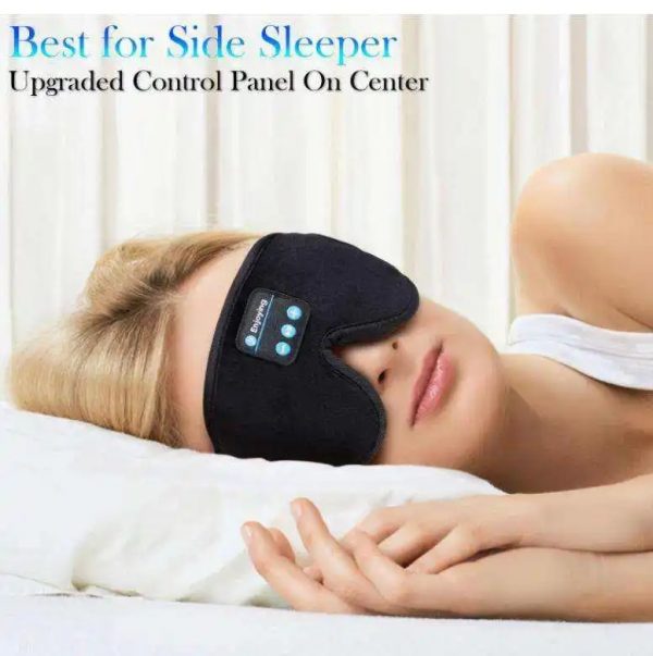 Masque de Sommeil Bluetooth 5.0 – Casque Sans Fil 2 en 1 avec Écouteurs Intégrés, Bandeau Confortable, Relaxation & Voyage – Image 3